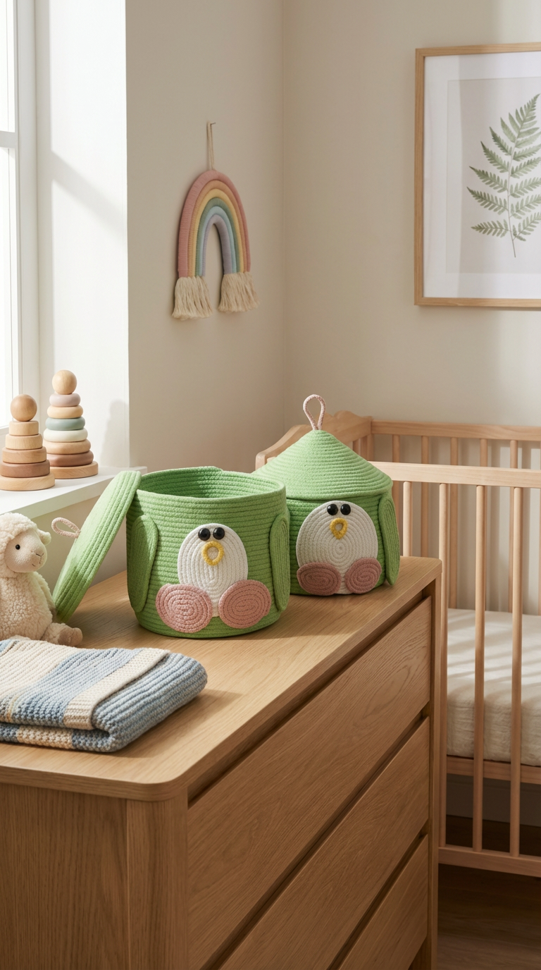 Puffy Kapaklı Sepet Seti (2'li)