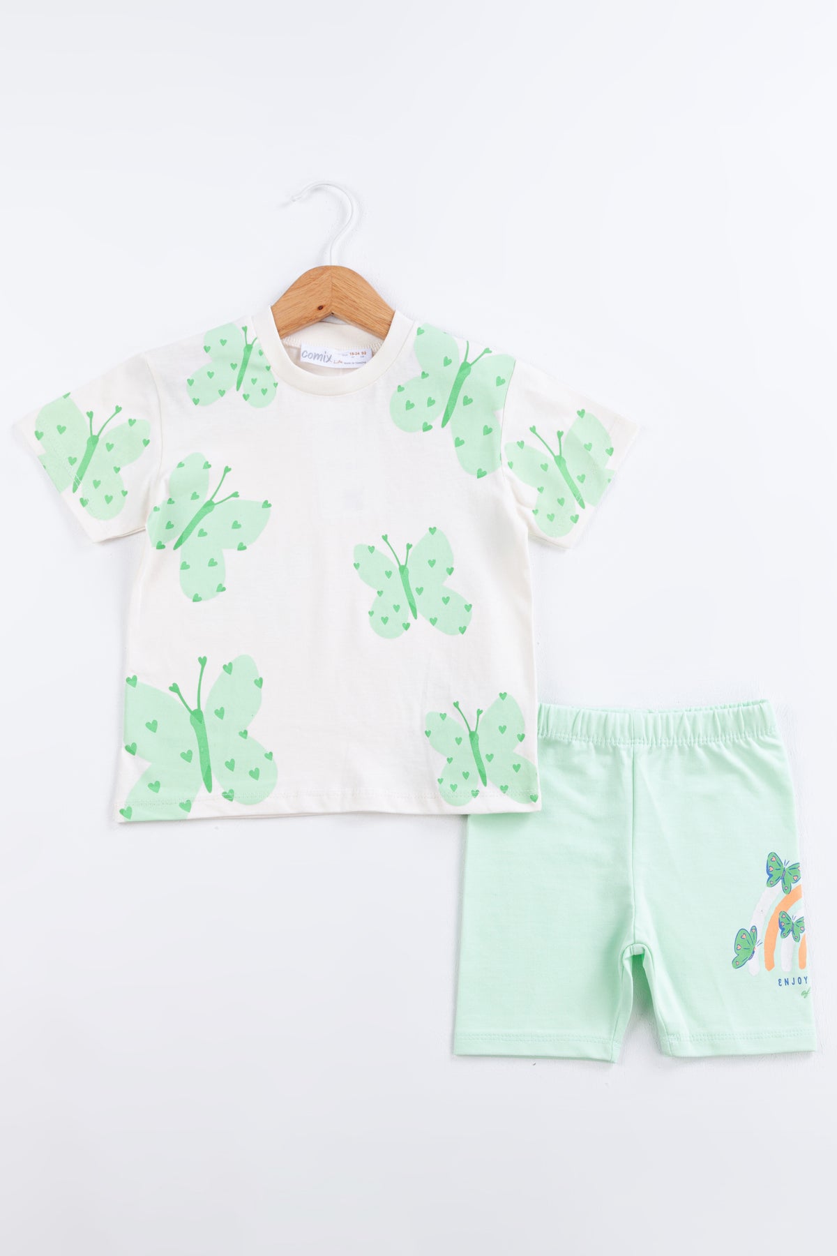Butterfly Kız Bebek Şortlu Takım