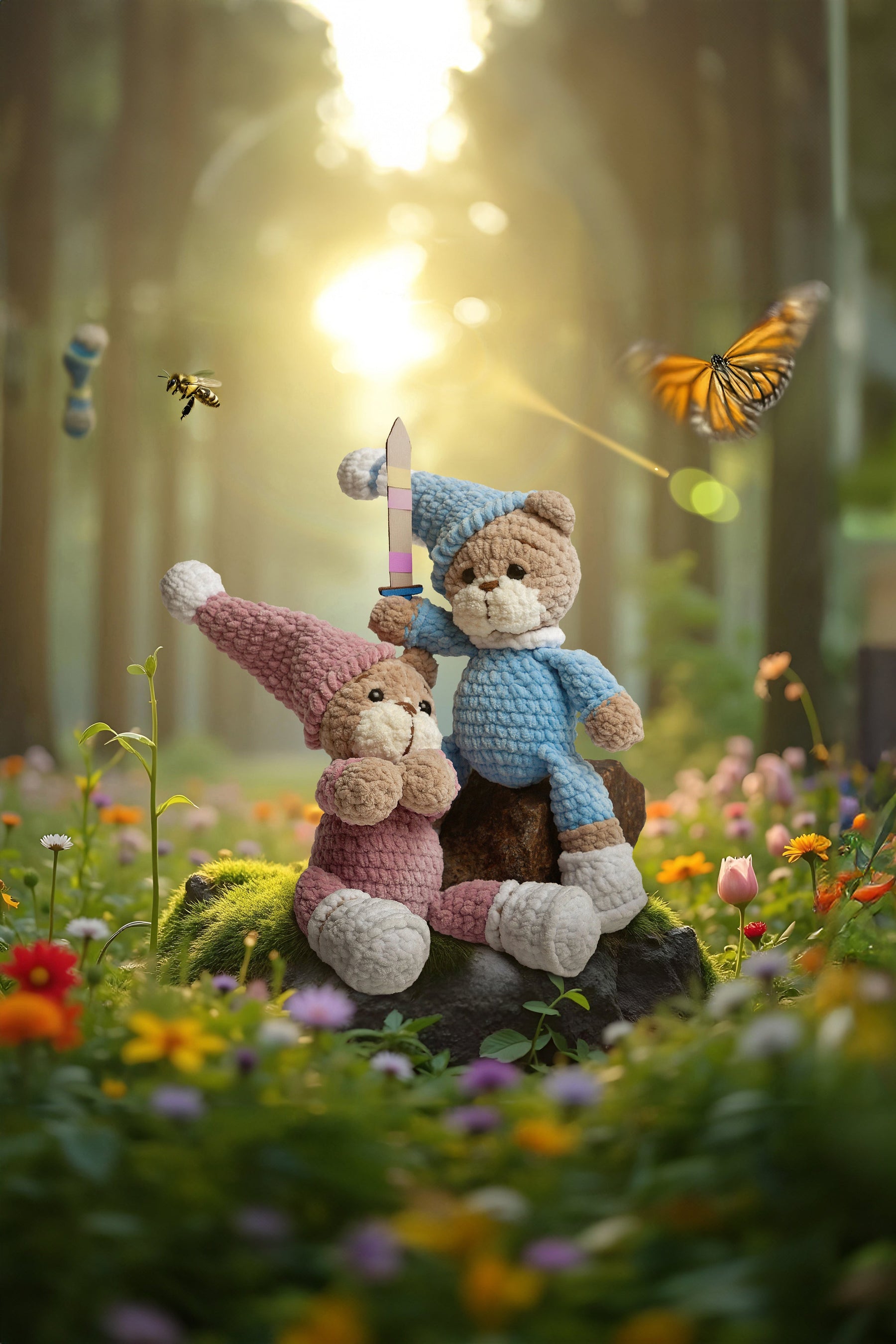 Peluş Uyku Ayıcığı - Mavi