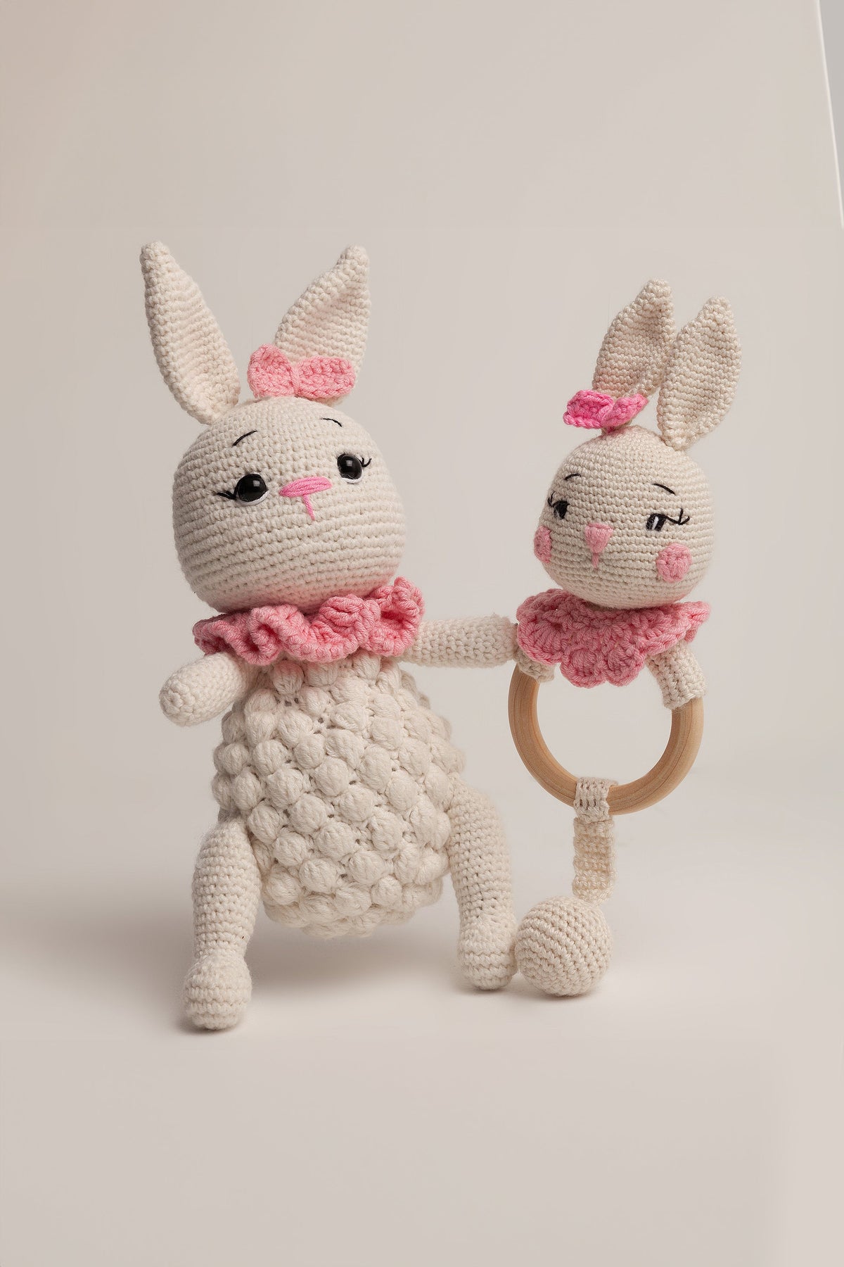 Pembe Düş Tavşanı Bebek ve Diş Kaşıyıcı Seti