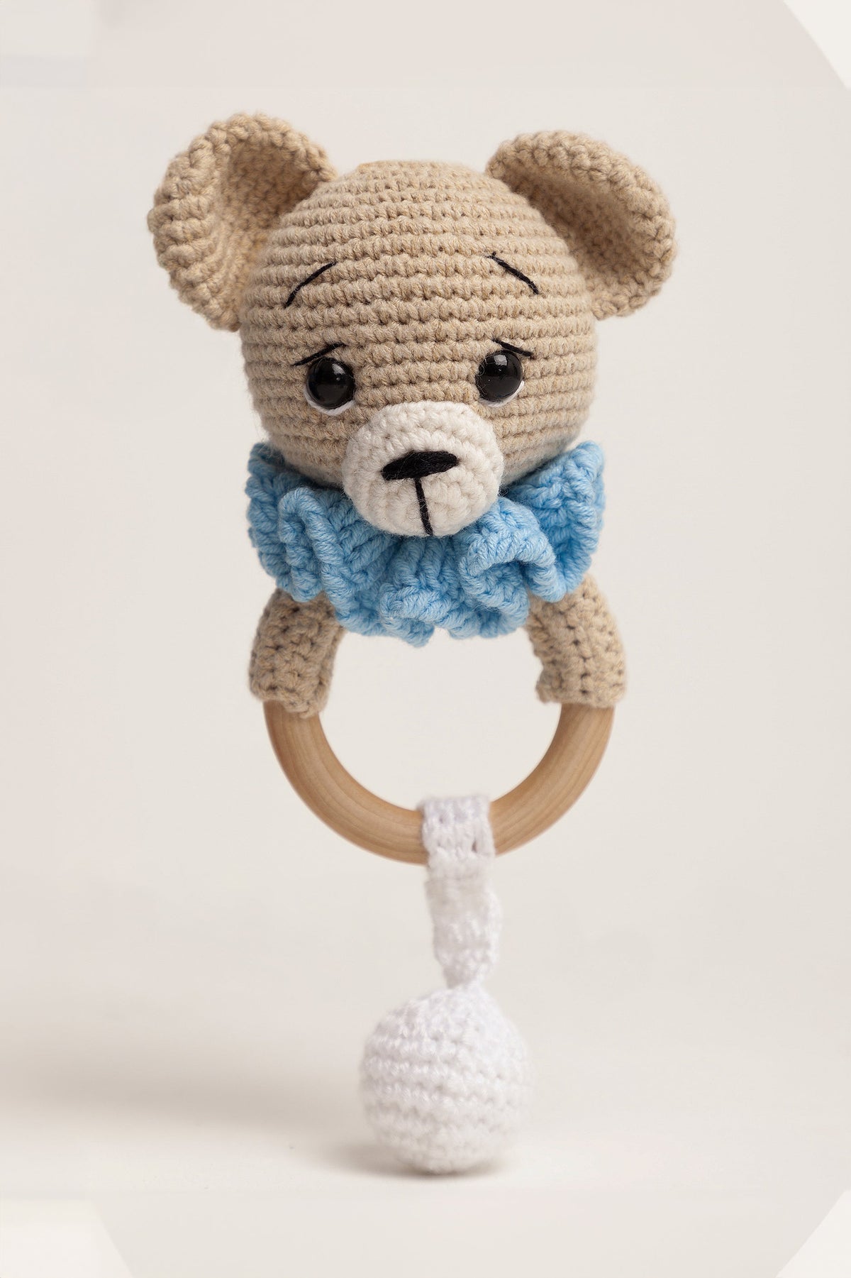 Mavi Rüya Bebek Ayakkabıları ve Ayıcık Diş Kaşıyıcı Seti