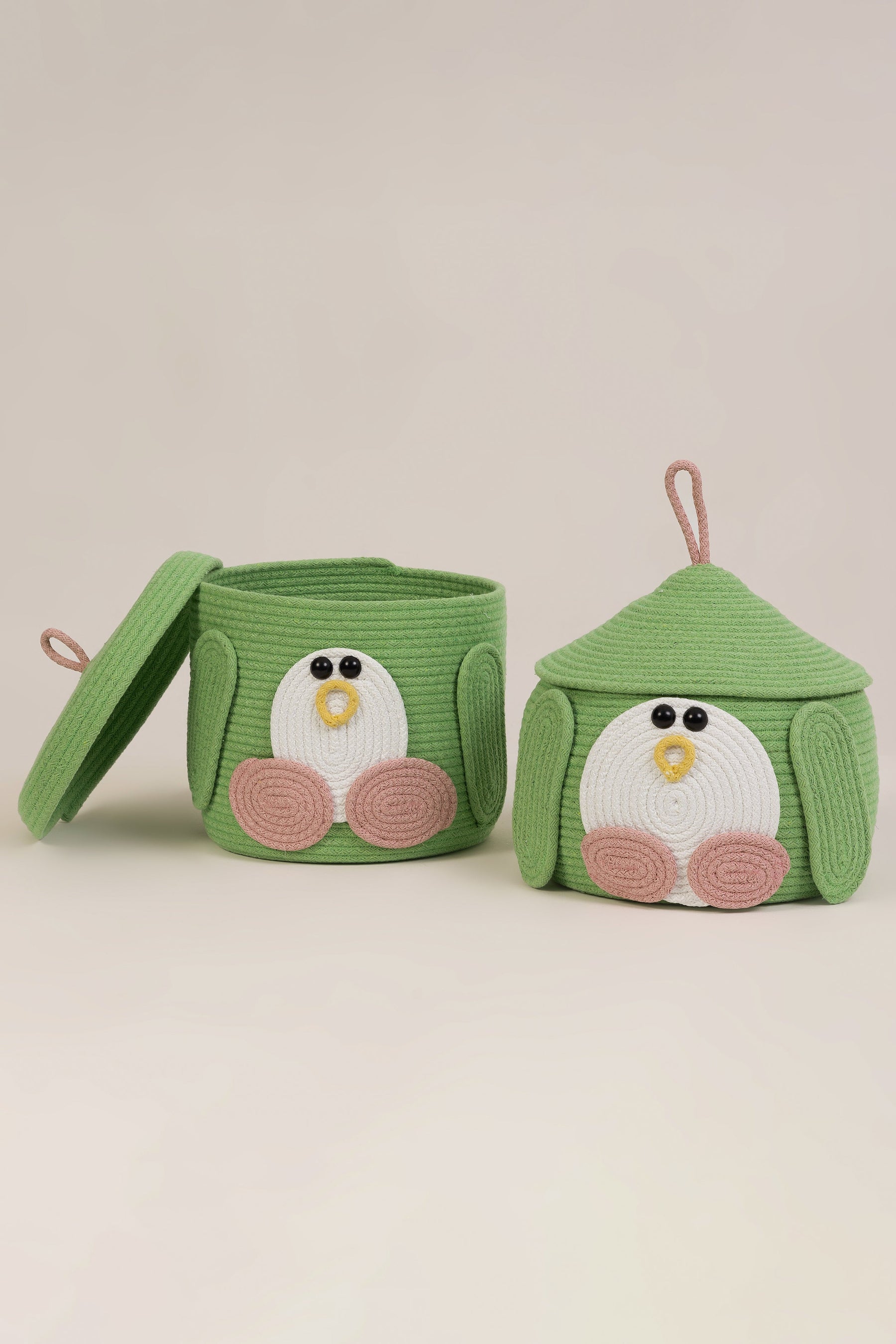 Puffy Kapaklı Sepet Seti (2'li)